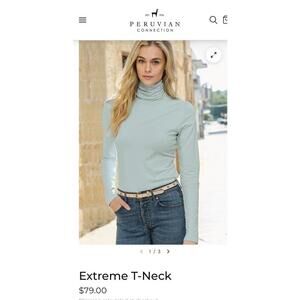 Peruvian Connection Extreme T-Neck Blue XL